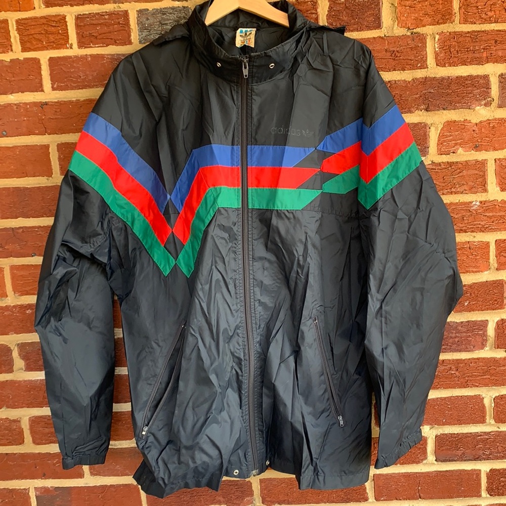 Vintage 1970s adidas packable windbreaker men’s medium